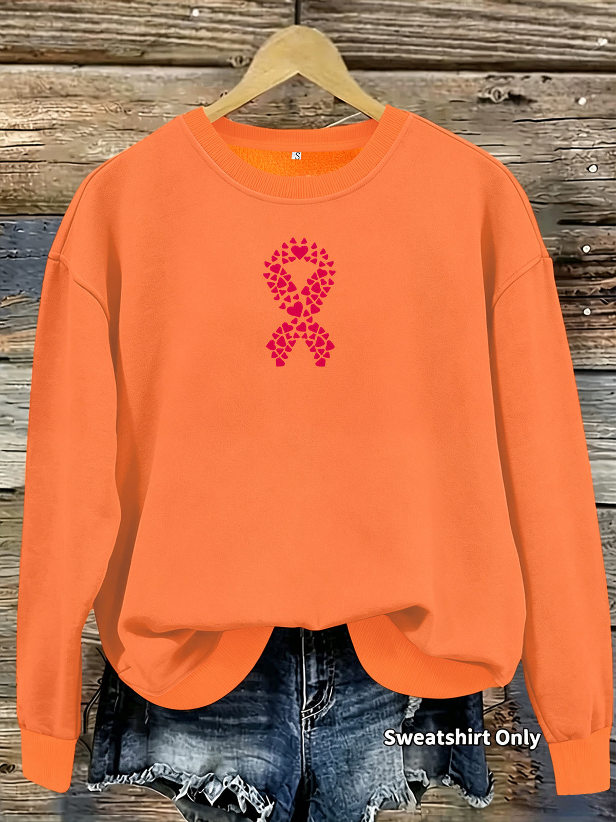 Long-Sleeve Fleece Hoodie | Printed, 7 Colors - Olive Green
