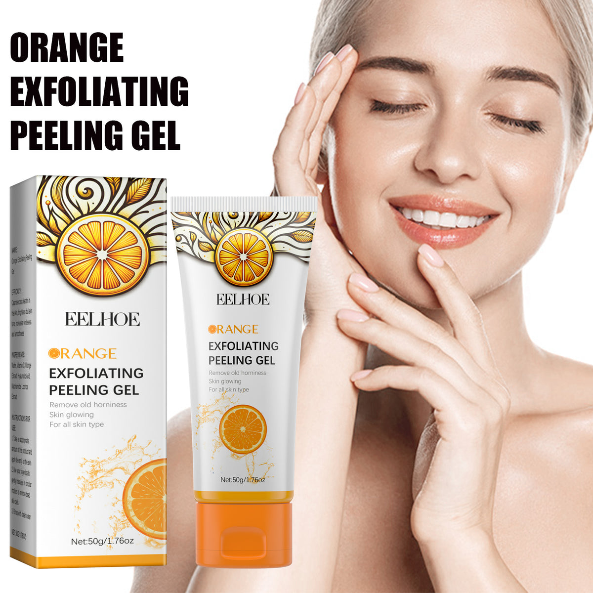 Vitamin C Exfoliating Face Gel | Orange Extract, Deep Cleansing