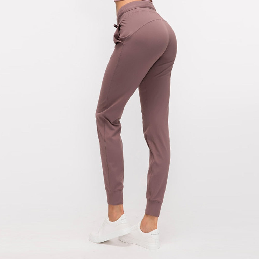 Women's Workout Joggers | Nylon & Spandex, Pocket, 6 Colors