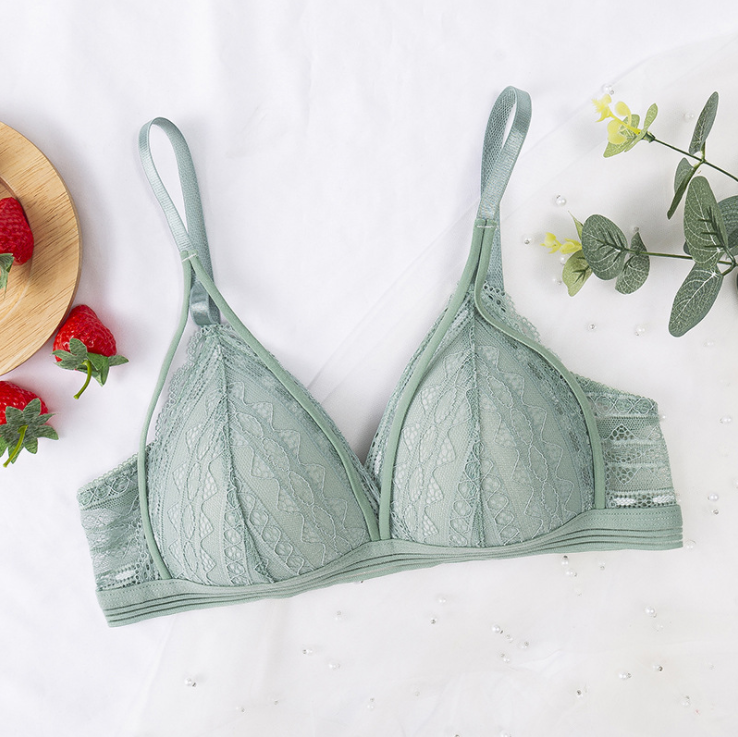 Women's Floral Lace Deep V Bralette | Wire-Free Push-Up, 8 Colors