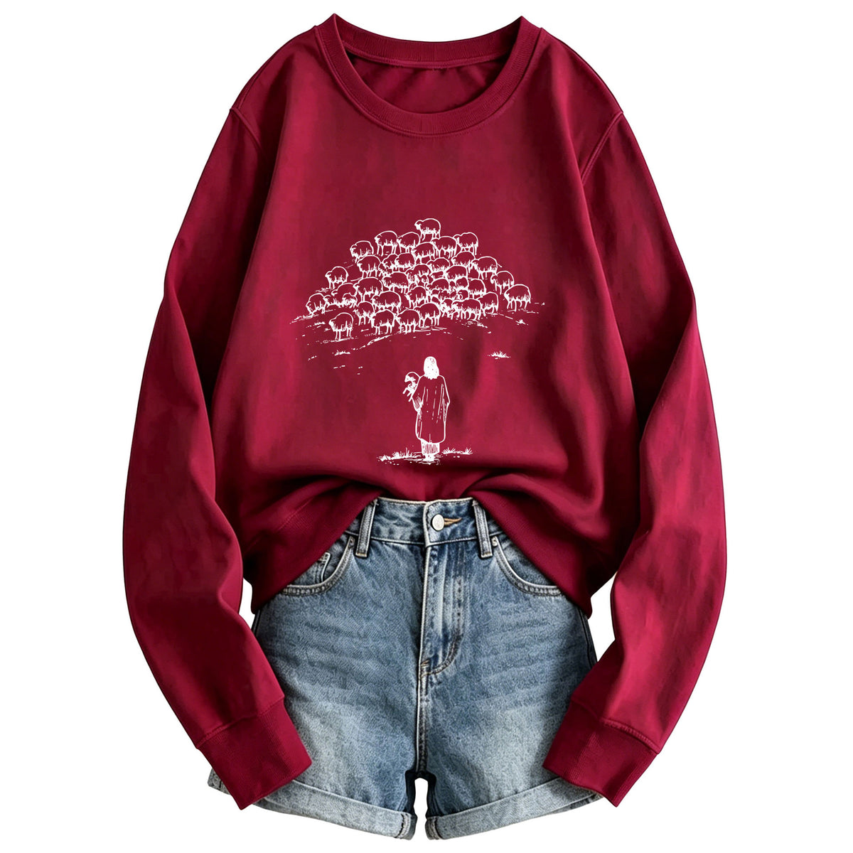 Women's Shepherd Print Hoodie | Cotton Blend, 10 Colors
