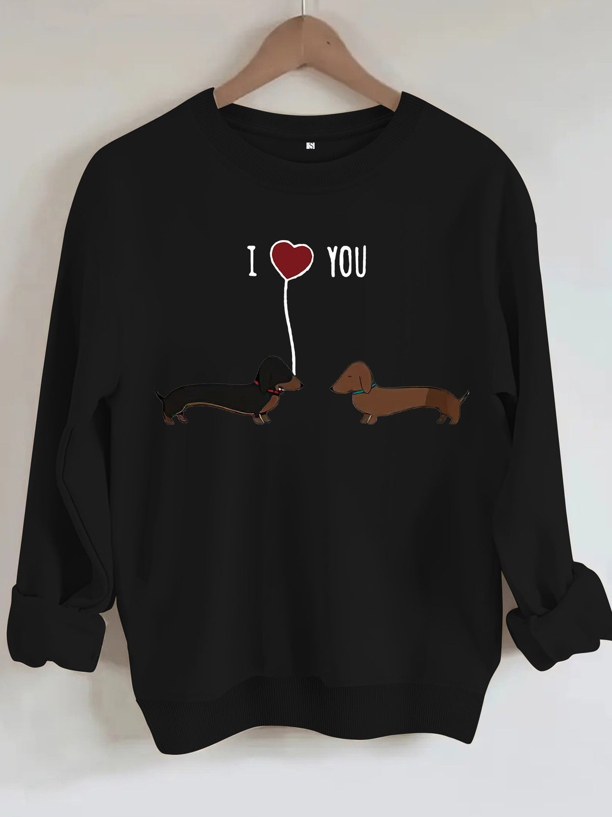 Women's Two Dog Print Hoodie | Pullover, 8 Colors - Brown