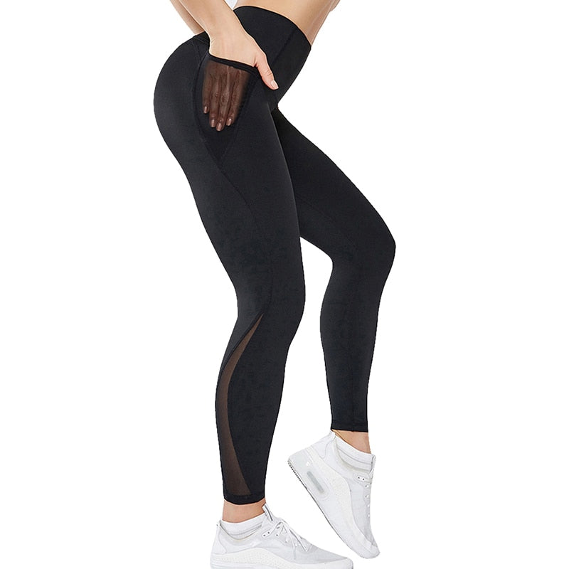 Women's High-Waist Yoga Leggings with Phone Pocket | Gym & Running