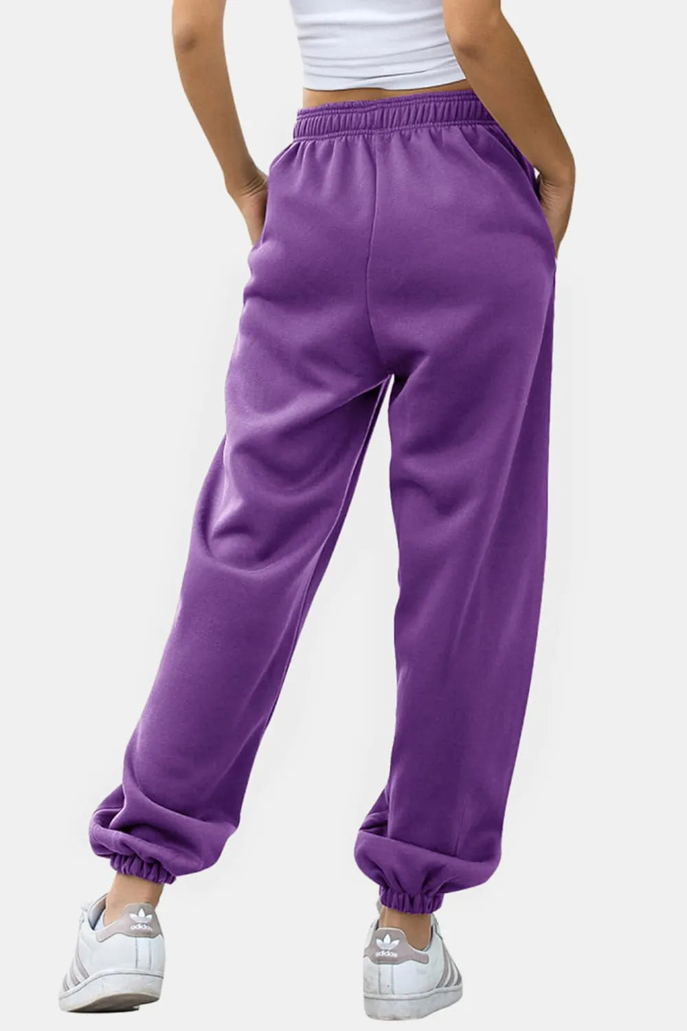 Women's High-Waist Drawstring Joggers | Pockets, Navy/Olive/Pink - Navy