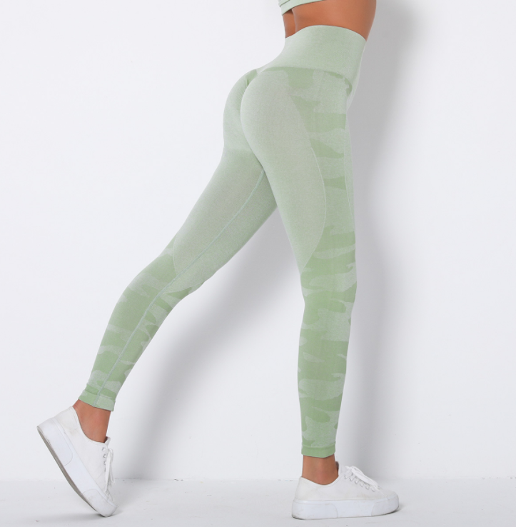 Women's Camo Seamless Yoga Leggings | High Waist, Squat-Proof