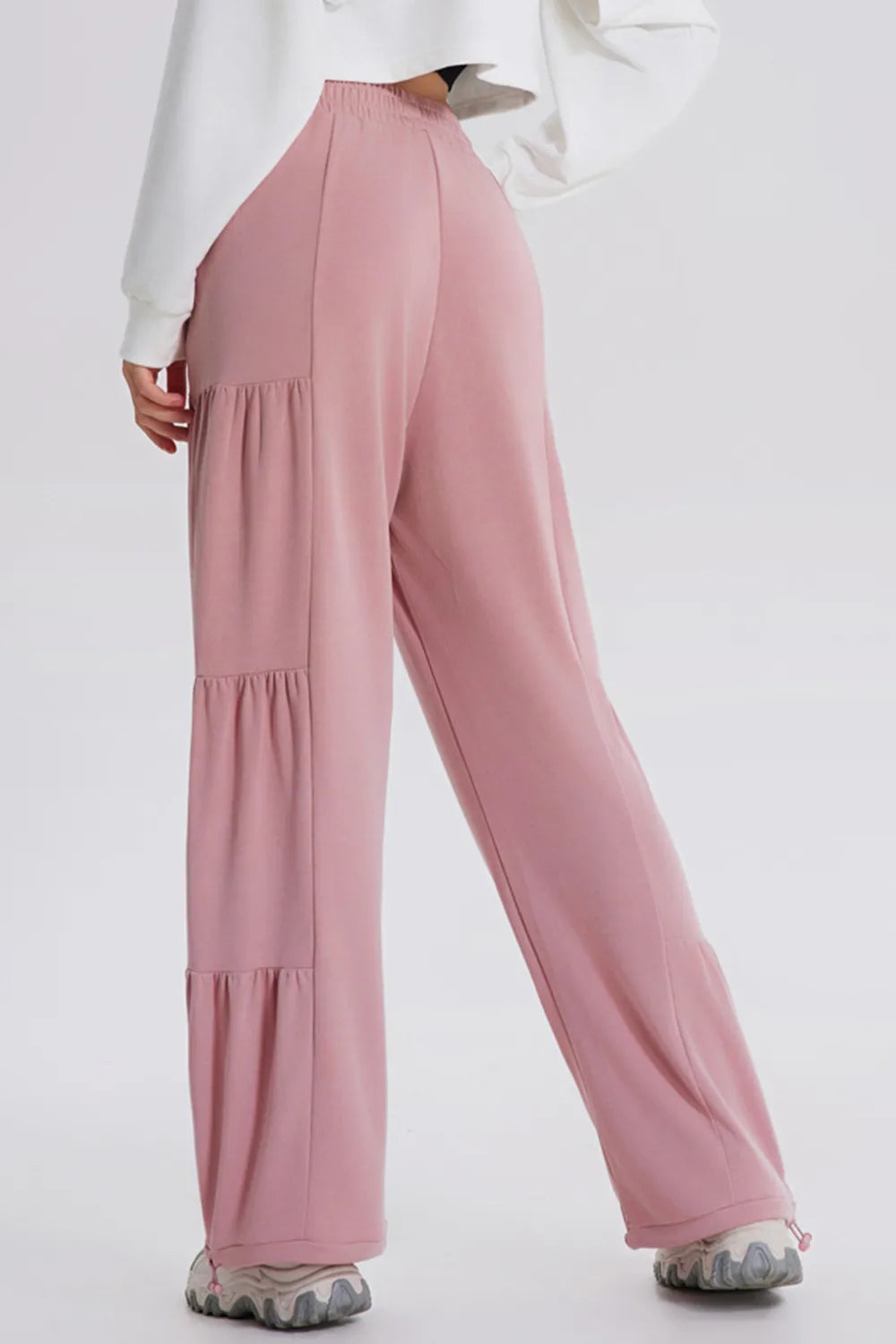 Women's Ruched Drawstring Joggers | Elastic Waist, 5 Colors - French Blue