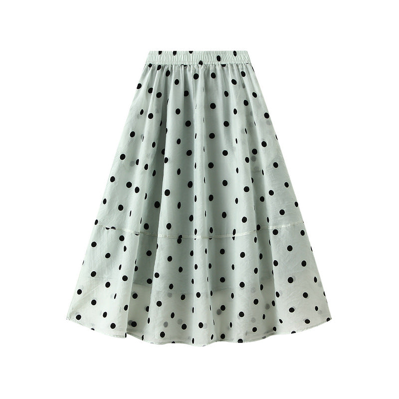 Women's Polka Dot A-Line Long Skirt | One Size, 6 Colors