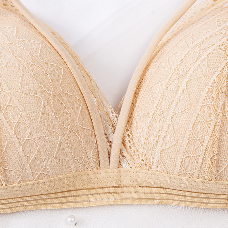 Women's Floral Lace Deep V Bralette | Wire-Free Push-Up, 8 Colors