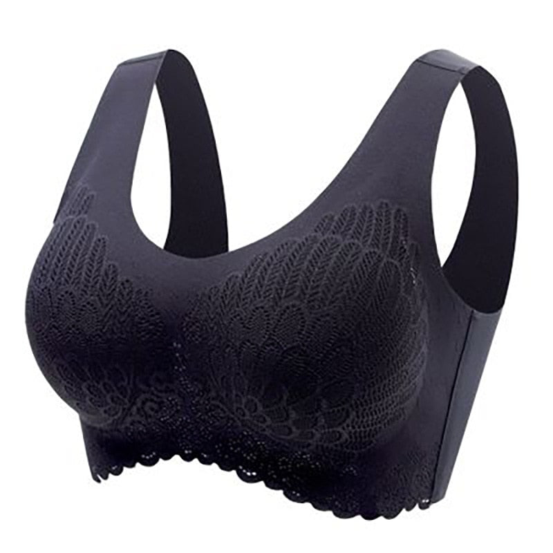 Women's Plus Size Seamless Lace Bralette | Padded, 6 Colors