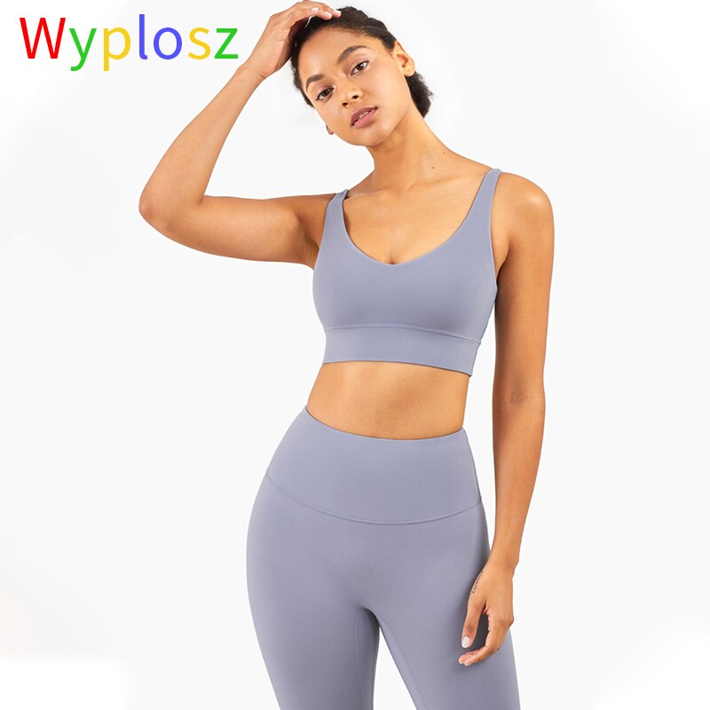 Women's Back-Detail Sports Bra Crop Top | Vest Style, 4 Colors