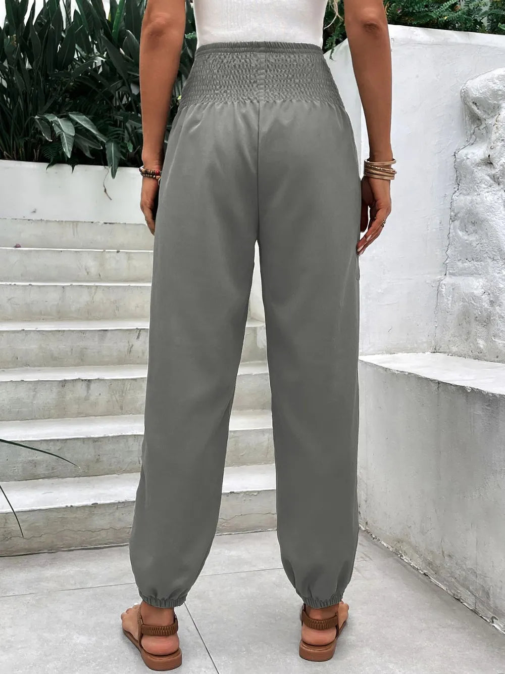 Women's Smocked High-Rise Joggers | Pockets, 3 Colors