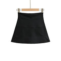 Women's Spandex A-Line Mini Skirt | Black, White, Gray