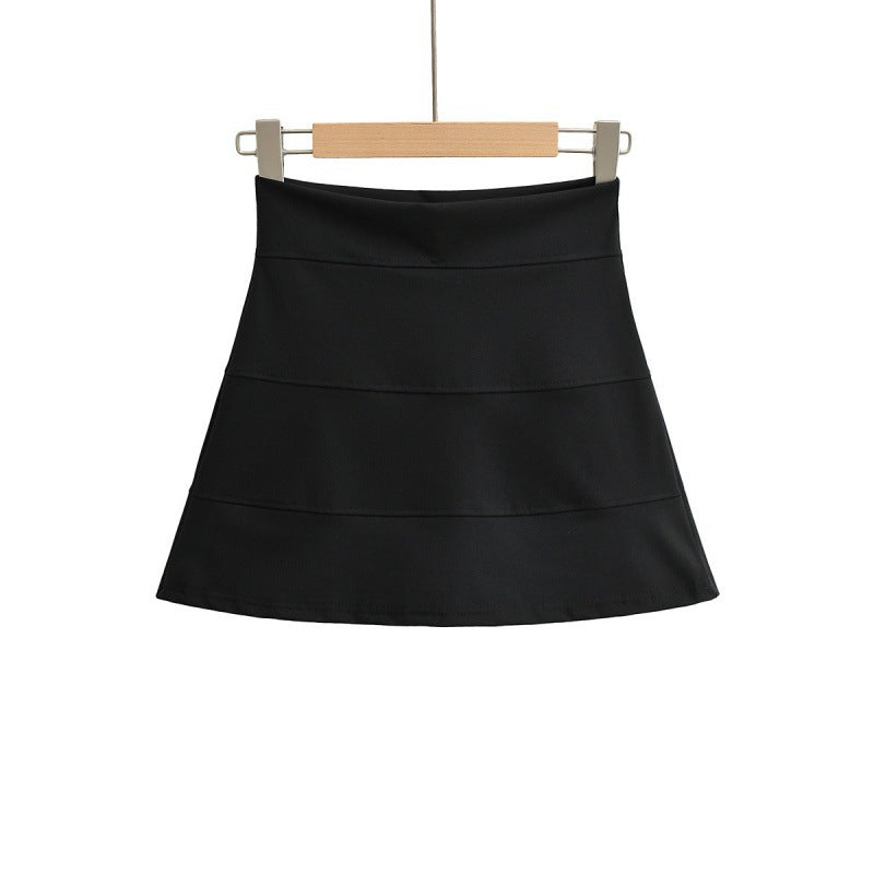 Women's Spandex A-Line Mini Skirt | Black, White, Gray
