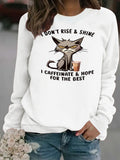 Loose Round-Neck Long-Sleeve Hoodie | 7 Colors - Grey