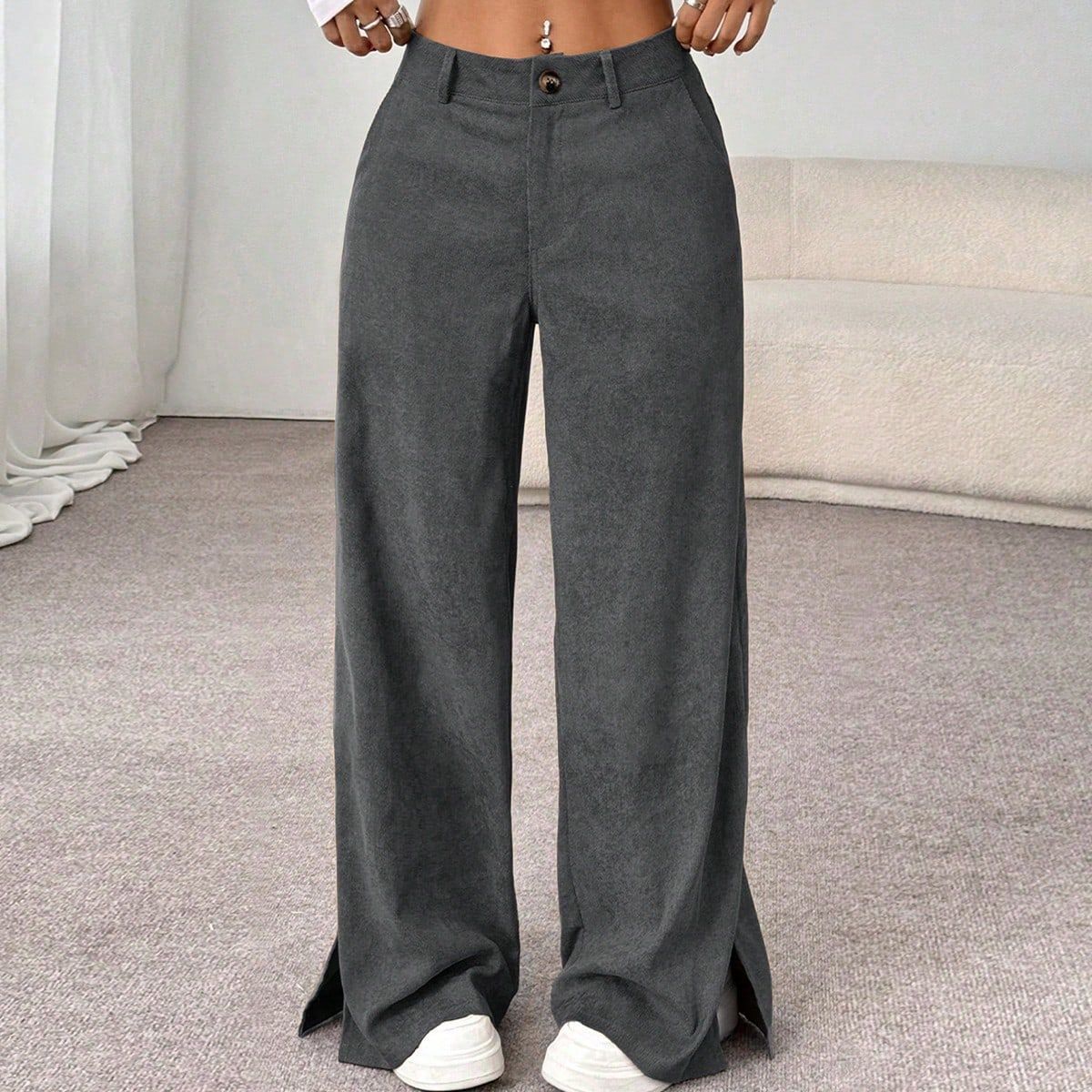 Women's Straight Wide Leg Pants | Polyester Spandex, 7 Colors