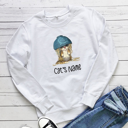 Cat Noodle Graphic Hoodie for Women | Cotton, Loose Fit