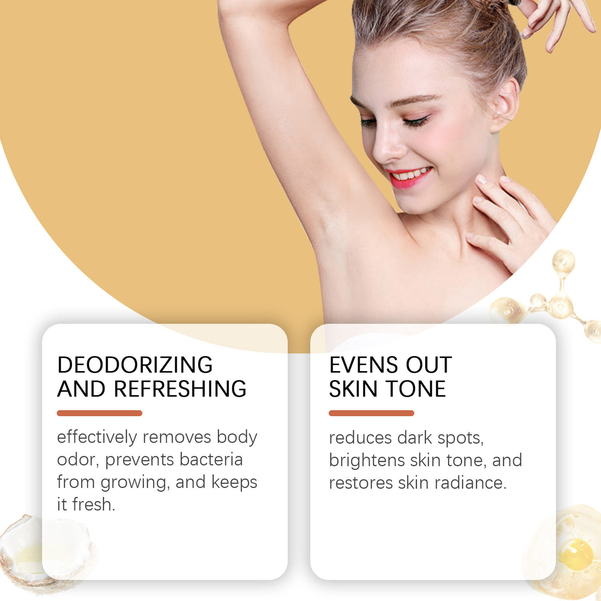Light Fragrance Body Cream | Honey & Vitamin E, Odor Care