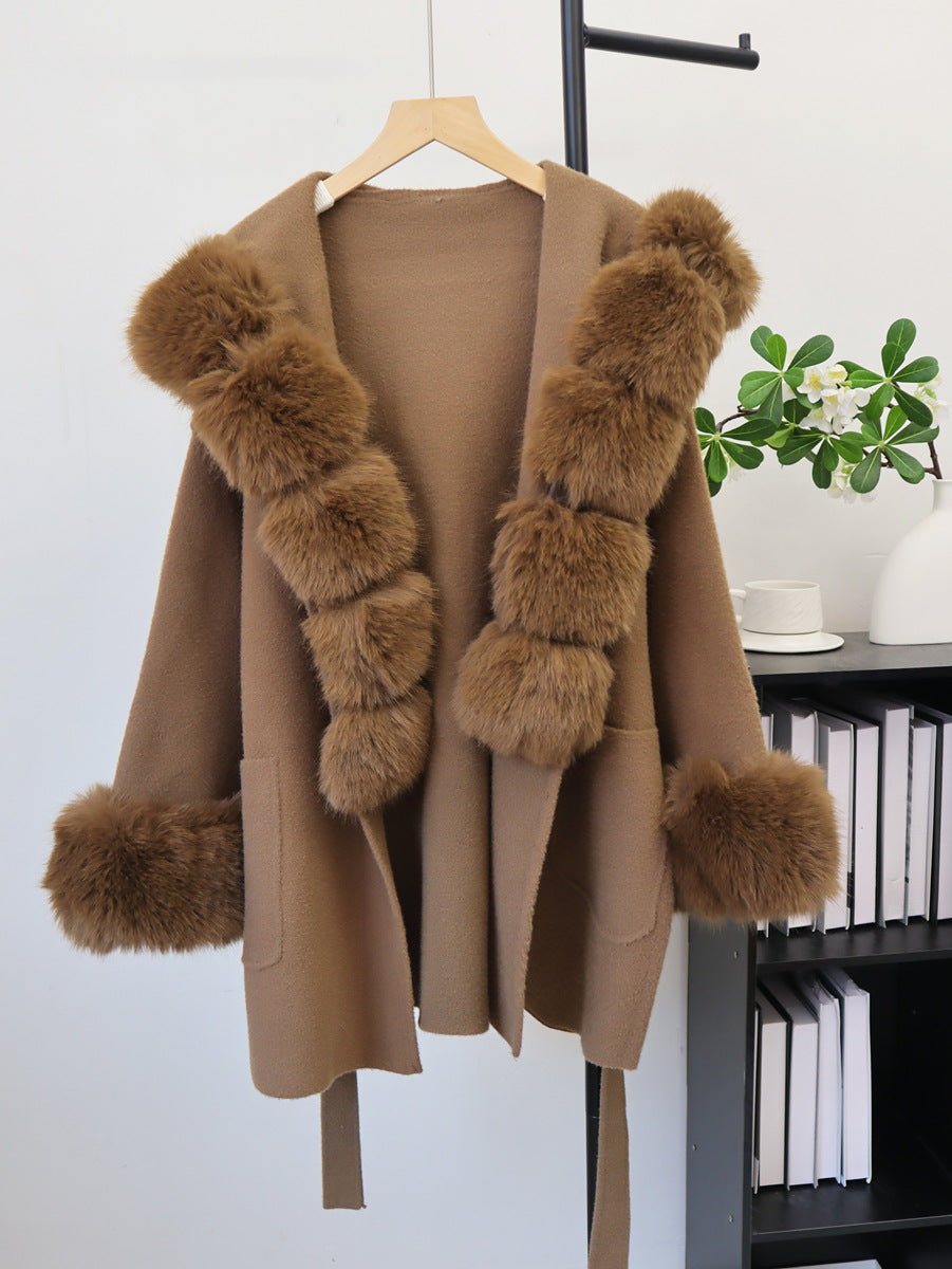 Women's Hooded Belted Cardigan Jacket | Loose Fit, 5 Colors