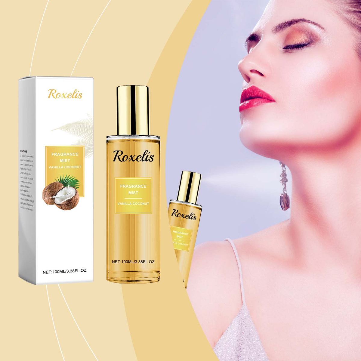 Roxelis Vanilla Coconut Body Spray | Coconut & Sandalwood