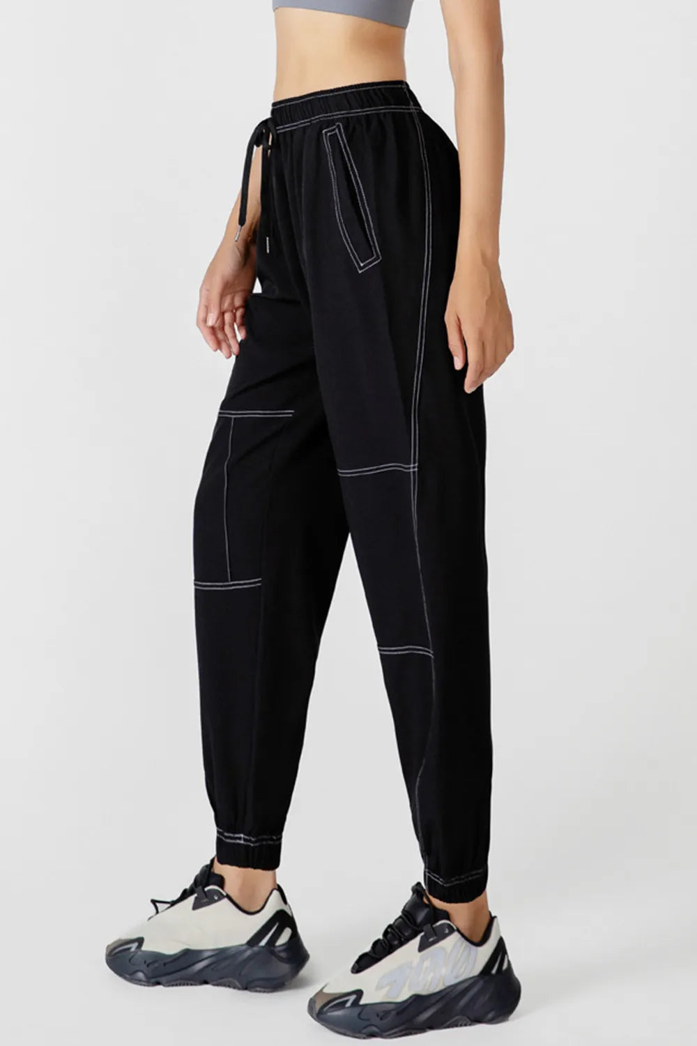 Women's Stretch Drawstring Joggers with Pockets | 4 Colors