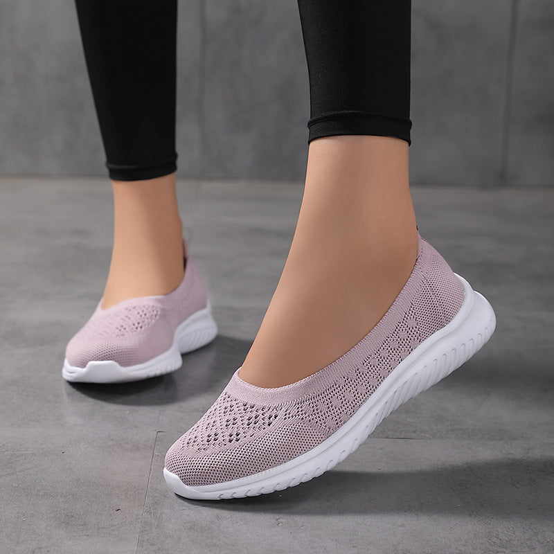 Women's Breathable Mesh Slip-On Shoes | Soft Rubber Sole, 4 Colors