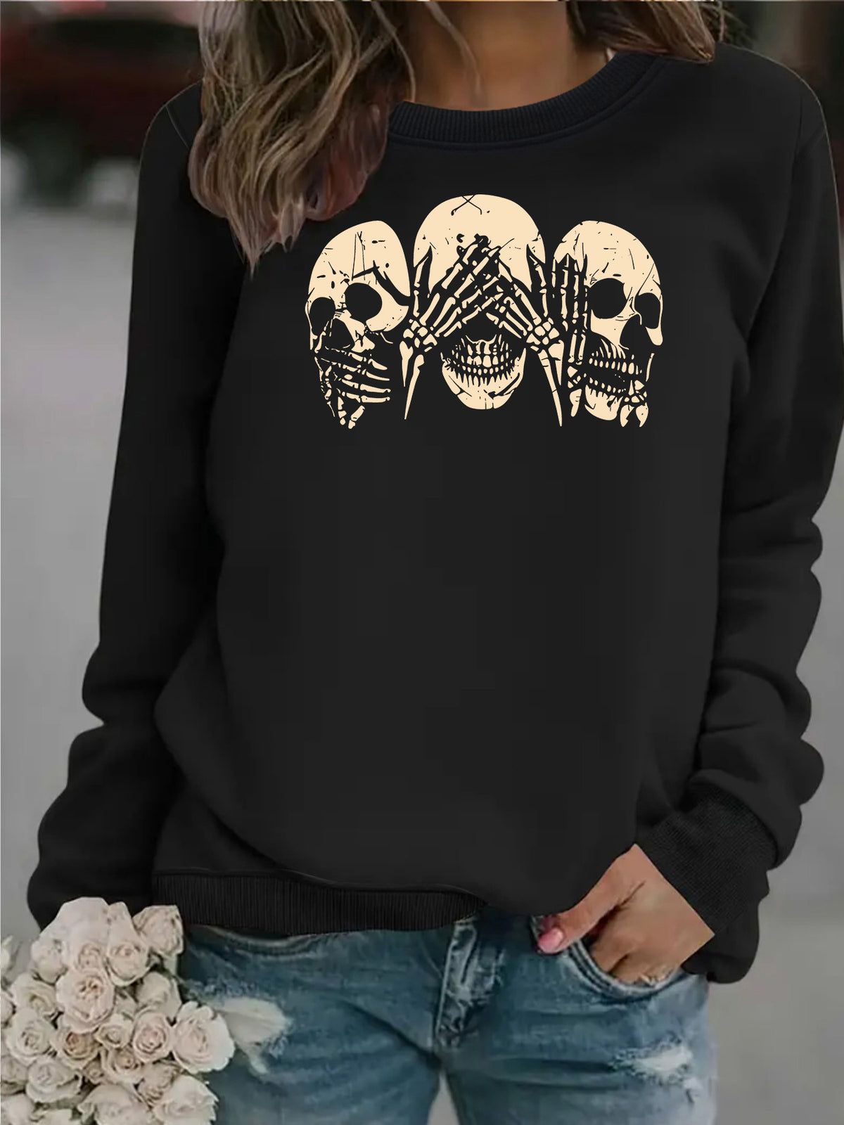 Women's Printed Fleece Pullover Hoodie | Commuter Casual