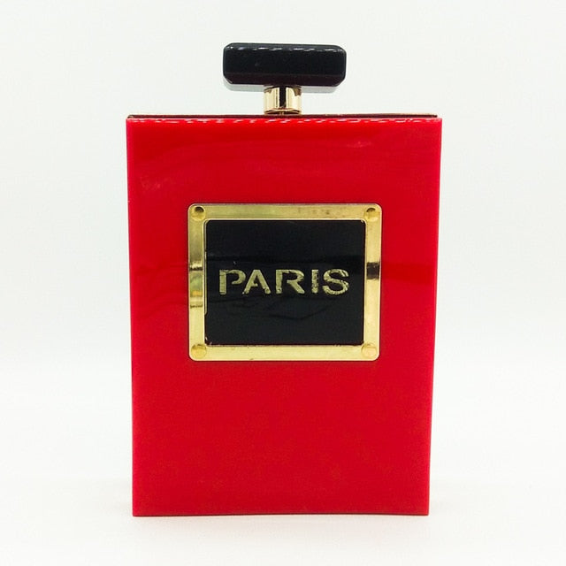 Perfume Bottle Clutch Crossbody Bag for Women