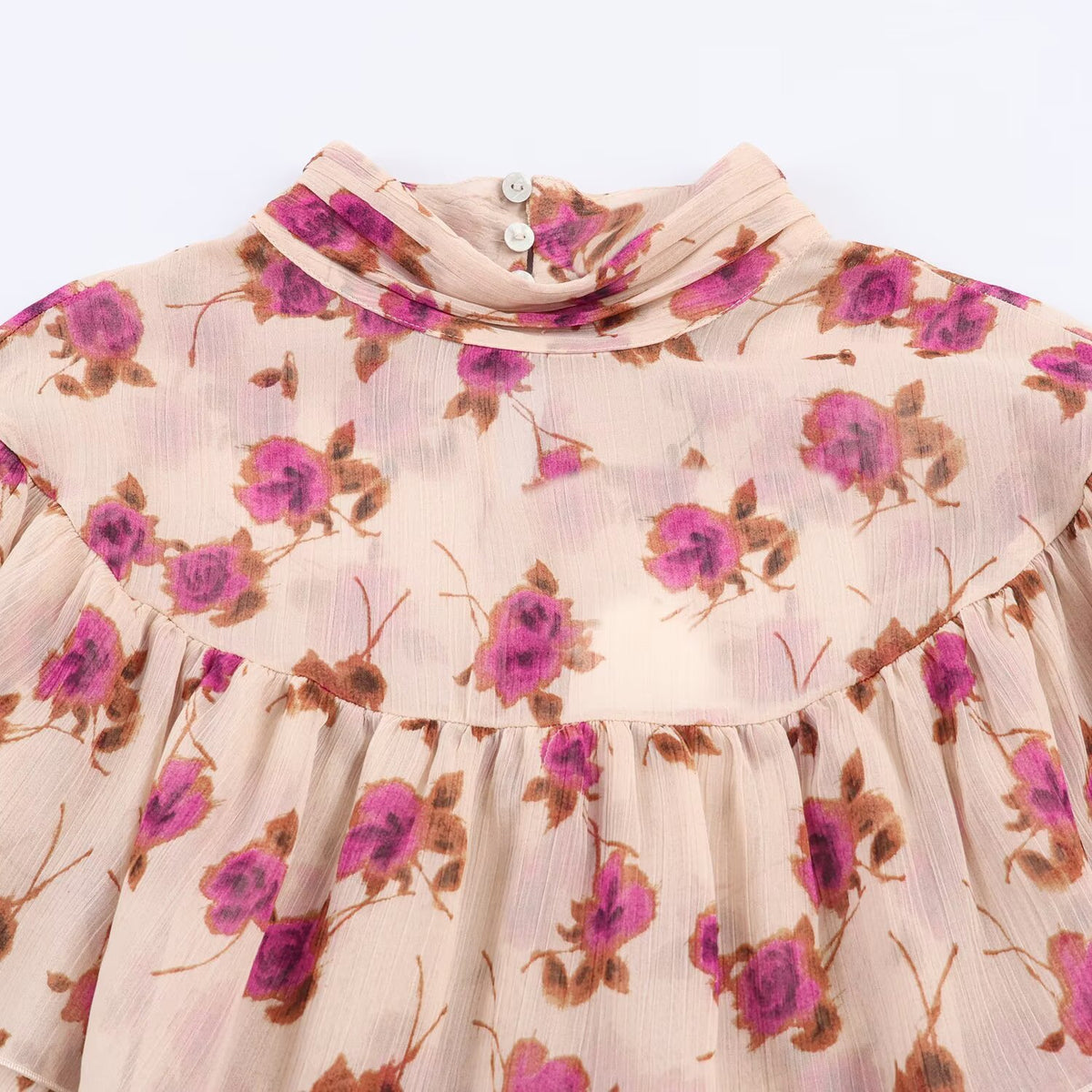 Women's Printed Layered-Look Polo Shirt | Long Sleeve, Polyester