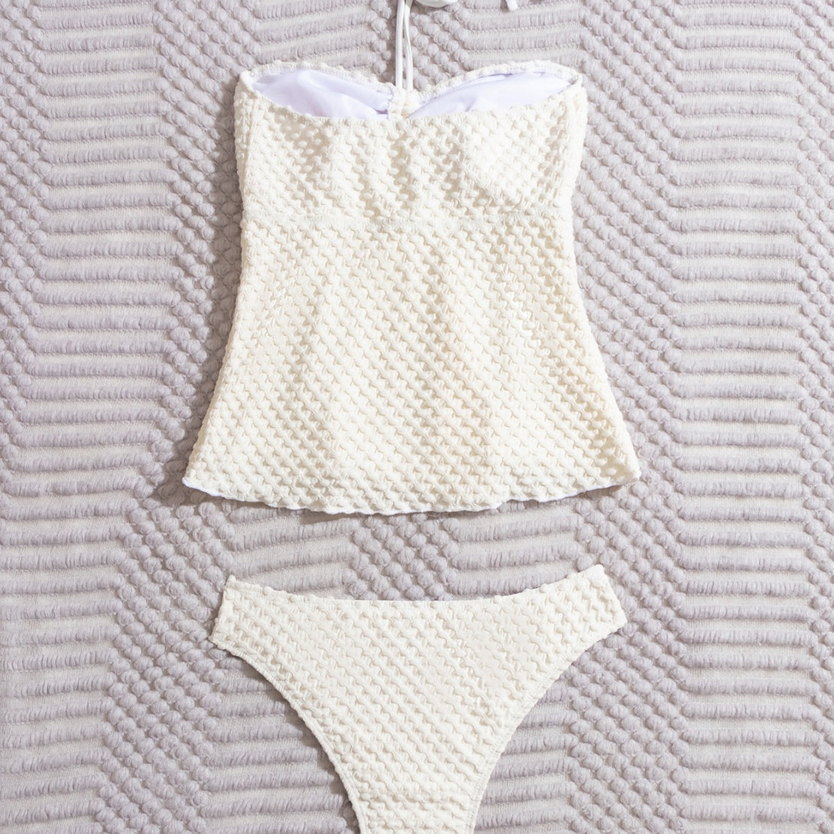Women's Ivory White Swimsuit | Polyester Swimwear