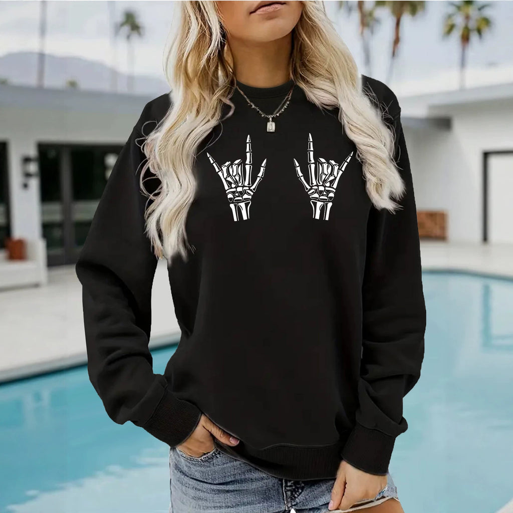 Women's Thick Fleece Print Sweatshirt | Lantern Sleeves, 7 Colors