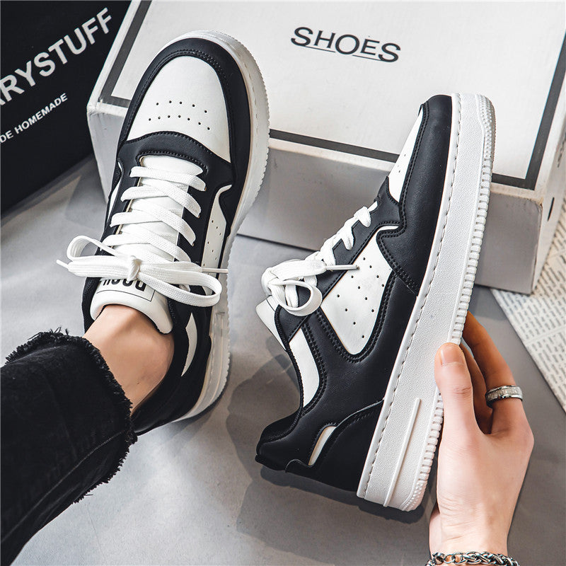 Women's & Men's White Chunky Sole Sneakers | Low-Top, Breathable - White
