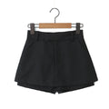 Women's Office Mini Skort | Black & Gray