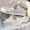 Women's Canvas Platform Sneakers | Lace-Up, Rubber Sole, 2 Styles