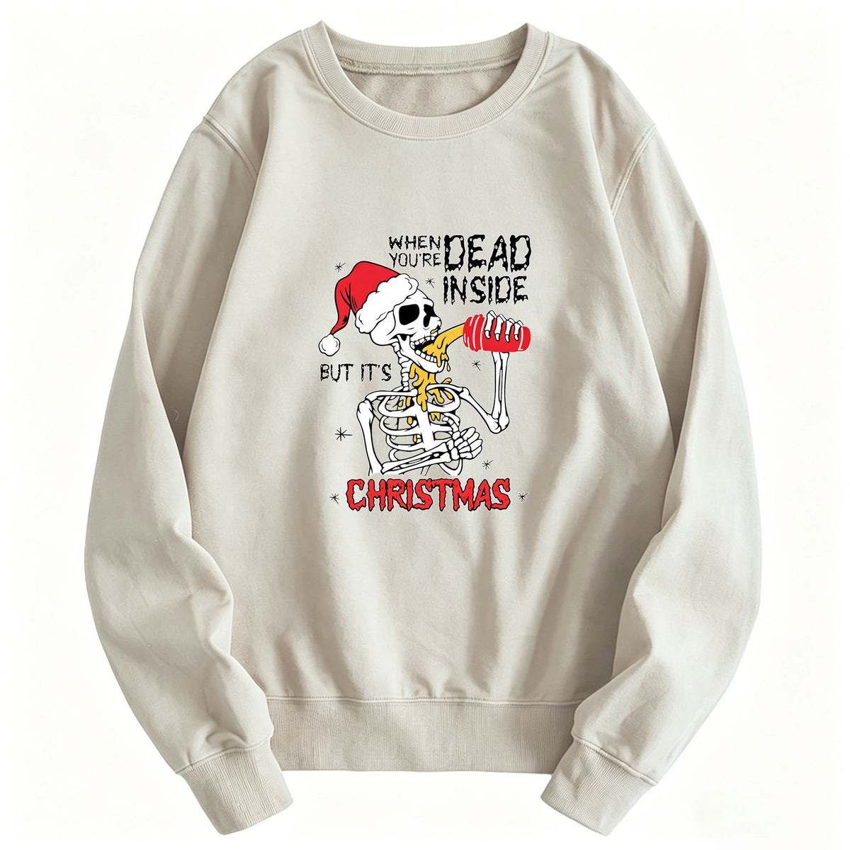 "When You're Dead Inside" Graphic Hoodie | Cotton Blend