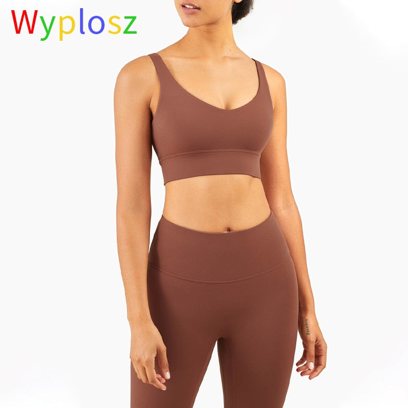 Women's Back-Detail Sports Bra Crop Top | Vest Style, 4 Colors