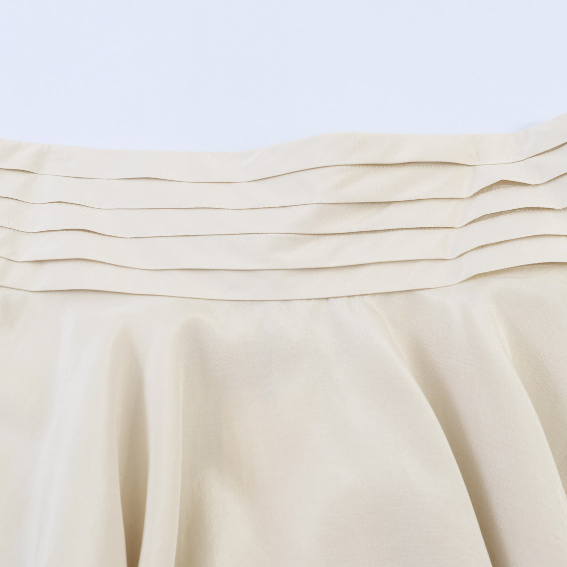 Women's Layered Asymmetric A-Line Midi Skirt | Polyester, Apricot