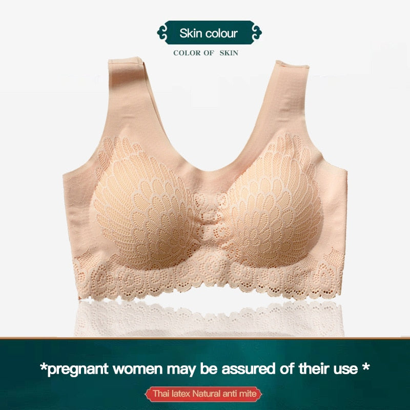 Women's Latex Wireless Sports Bra | Breathable Yoga & Running Bra