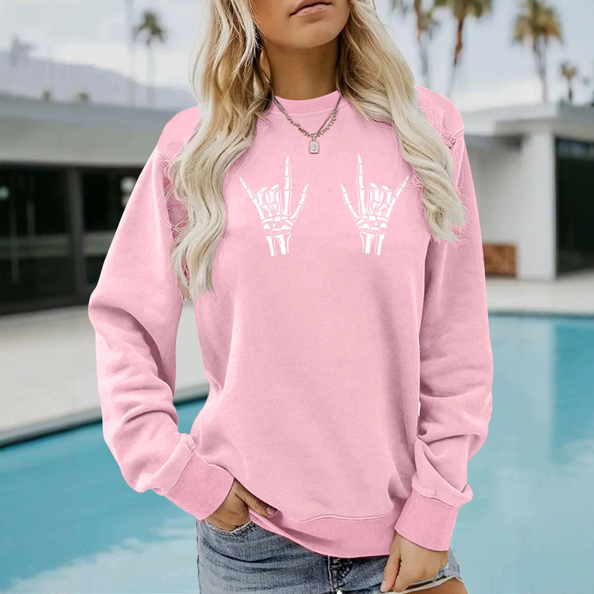 Women's Thick Fleece Print Sweatshirt | Lantern Sleeves, 7 Colors