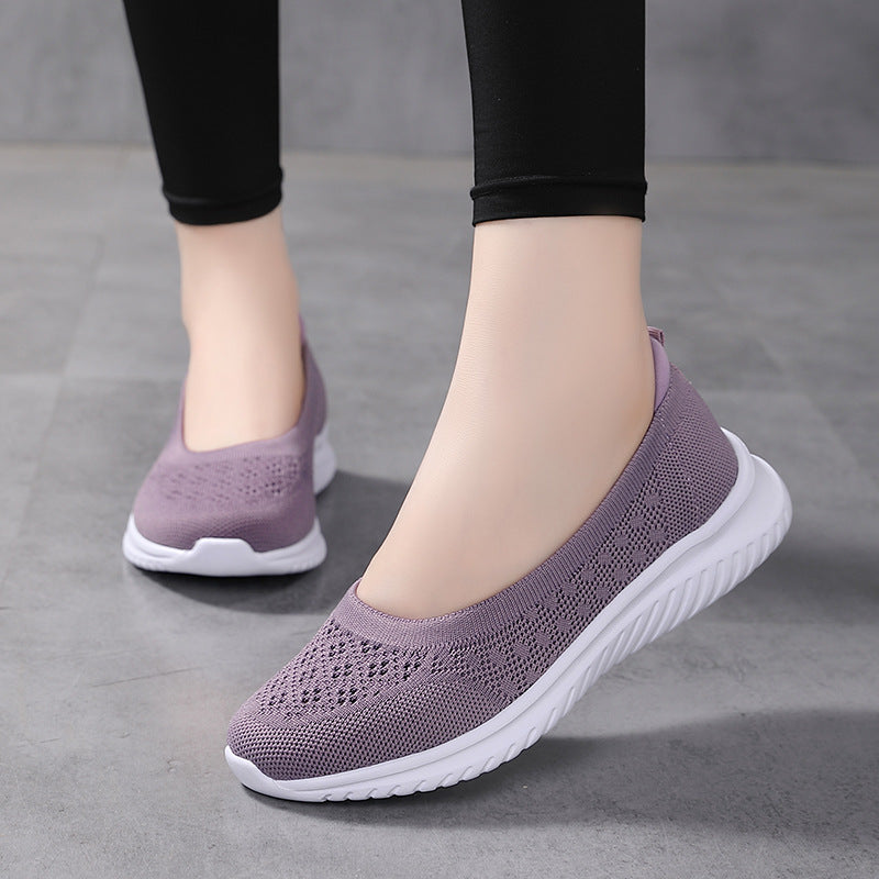 Women's Breathable Mesh Slip-On Shoes | Soft Rubber Sole, 4 Colors