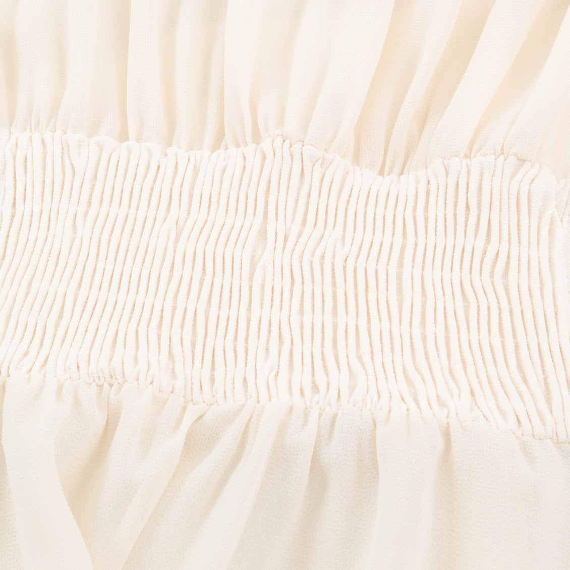 Women's & Men's Apricot V-Neck Shirt | Layered Folded Waist