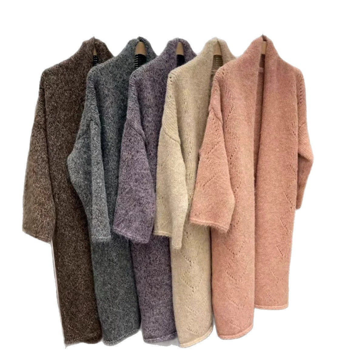 Women's Knee-Length V-Neck Sweater | Long Sleeve, 5 Colors