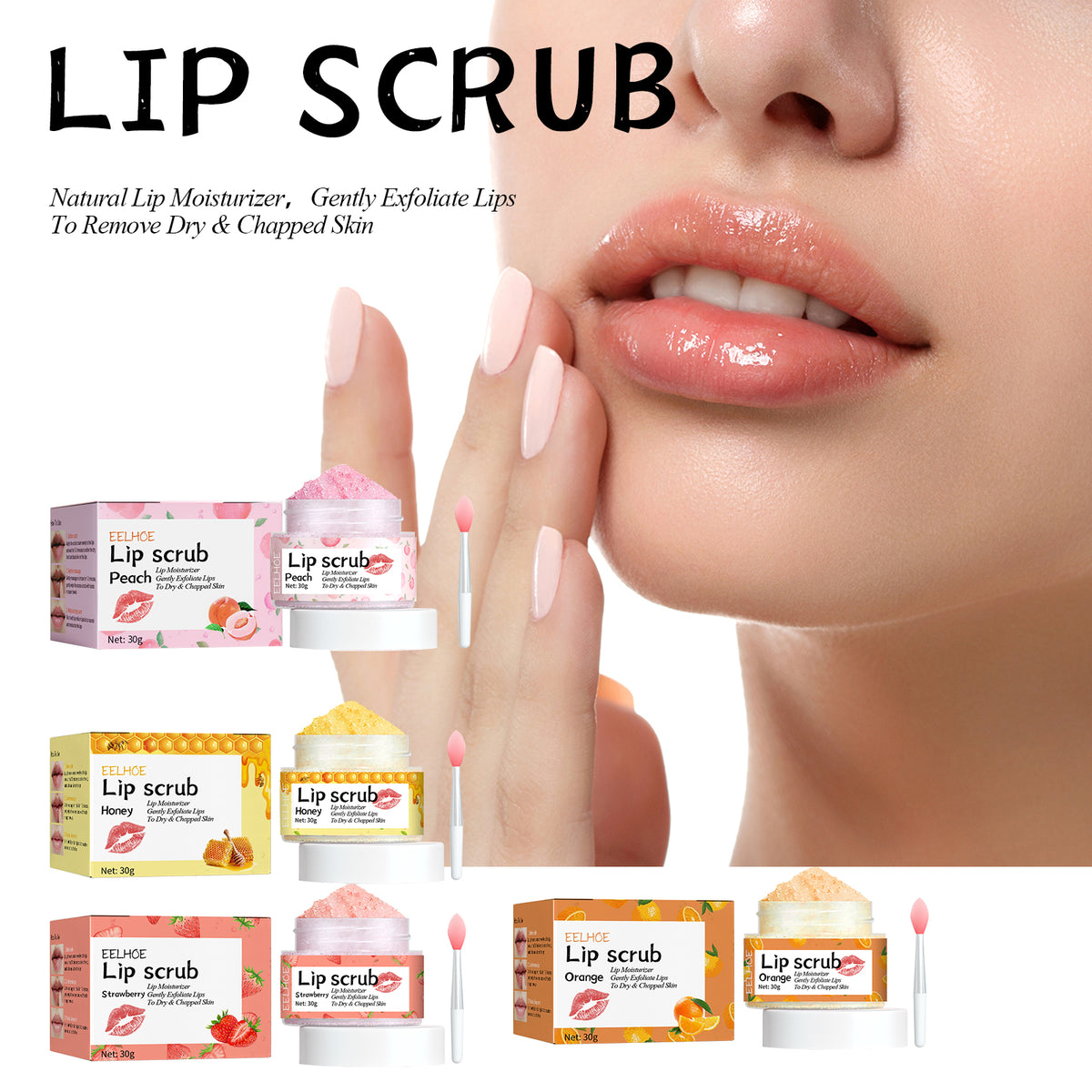 Strawberry Lip Scrub | Vitamin E Exfoliating Lip Care