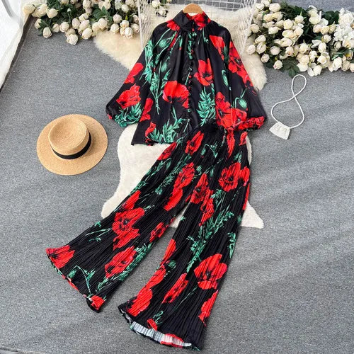 Women's Top & Pants Set | Polyester, One Size, 6 Styles