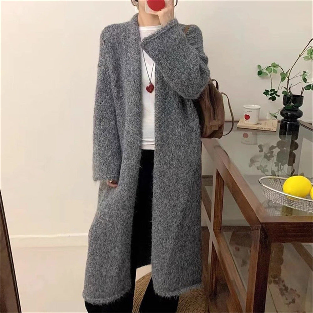 Women's Knee-Length V-Neck Sweater | Long Sleeve, 5 Colors