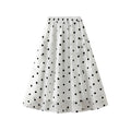 Women's Polka Dot A-Line Long Skirt | One Size, 6 Colors