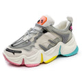 Women's Rainbow Chunky Platform Sneakers | Breathable Casual Shoes