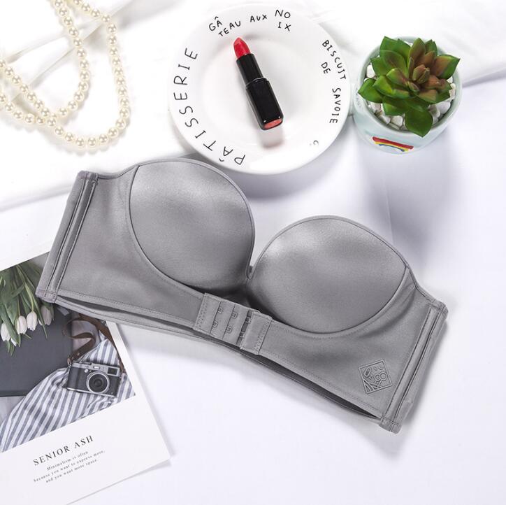 Women's Strapless Push-Up Bra | Padded Invisible Bralette, 3 Colors