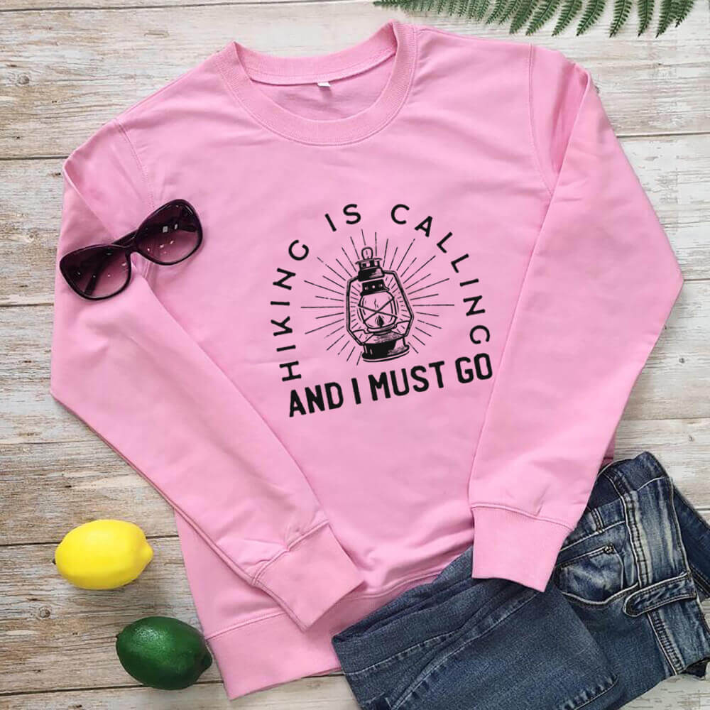 Women's Letter Print Crew Neck Sweatshirt | Cotton, Loose Fit, 7 Colors