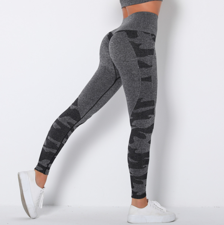 Women's Camo Seamless Yoga Leggings | High Waist, Squat-Proof