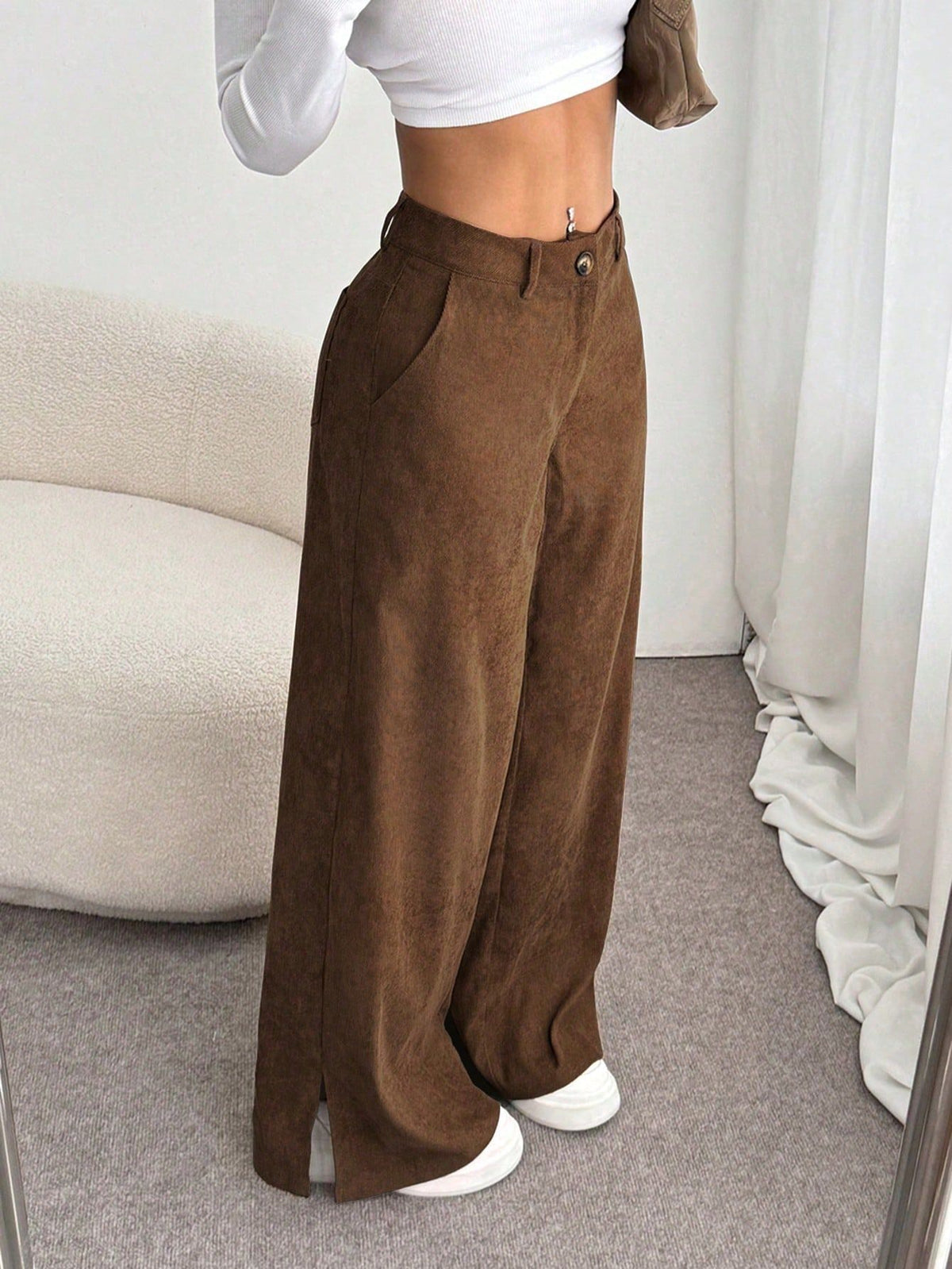 Women's Straight Wide Leg Pants | Polyester Spandex, 7 Colors